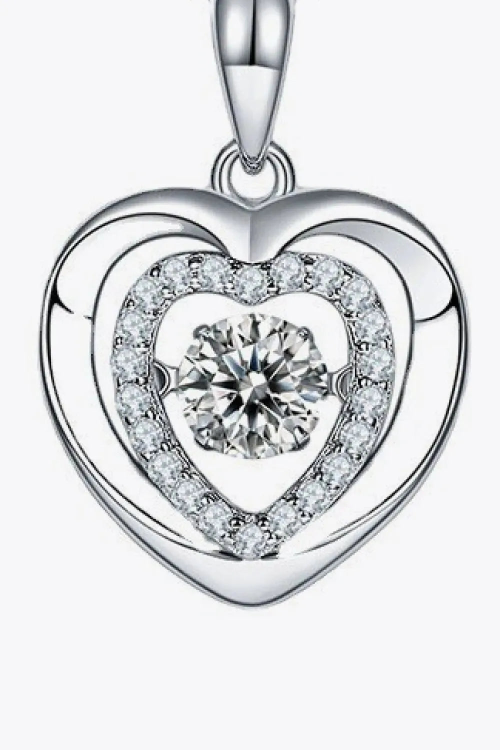 Moissanite Heart Pendant Necklace Moissanite - Tophatter Daily Deals
